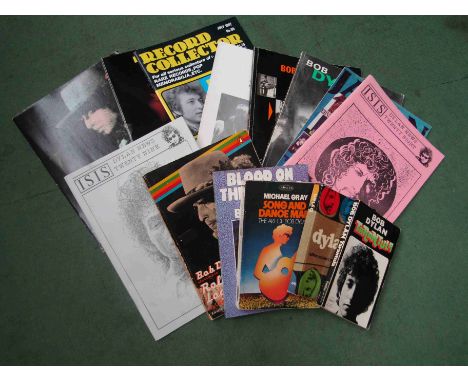 Fourteen assorted Bob Dylan related books and magazines including Oh No! Not Another Bob Dylan Book, Tarantula, Rolling Thund