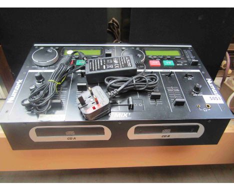 A Numark CDMIX1 professional CD mixing console