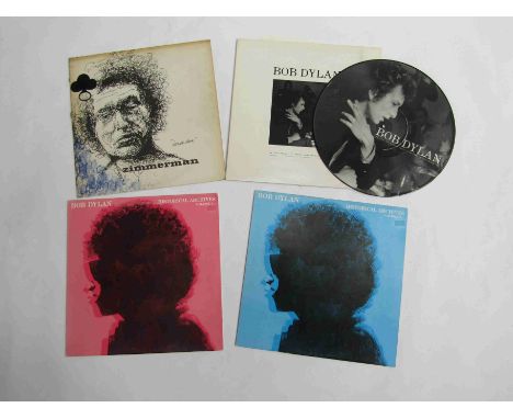 BOB DYLAN: Four unofficial release LP's including 'The San Francisco Press Conference 65' picture disc, 'Looking Back' (one d