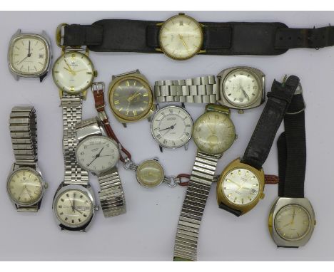 A collection of wristwatches including Sekonda, Nivada, Rotary and Montine