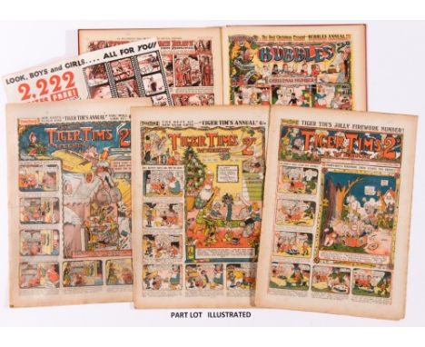 Tiger Tim's Weekly and Bubbles. Tiger Tim's Weekly (1927) 306-319 including Fireworks, Xmas and New Year numbers. With Tiger 