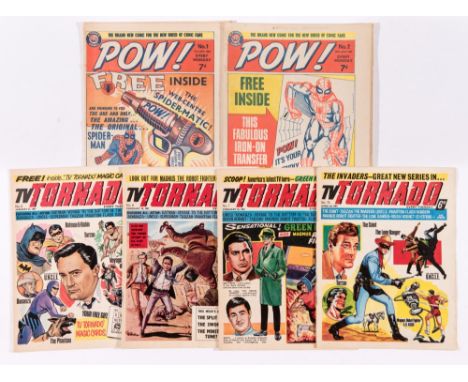 POW! (1967) 1, 2 [vg]. With TV Tornado (1967) 2: wfg 2 magic cards (of 4), 6, 7, 15 [vg/fn-] (6)