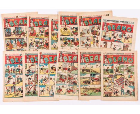 Beano (1947) 302-308, 310, 314, 315, 319, 320. First Alf Wit The Ancient Brit by Bill Holdroyd, Wavy Davy and his Navy by Dud