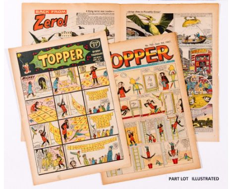 Topper (1967-68). Starring Mickey The Monkey, Beryl The Peril, Desert Island Dick and Foxy. 1967 x 22, 1968 x 37 incl Xmas. G