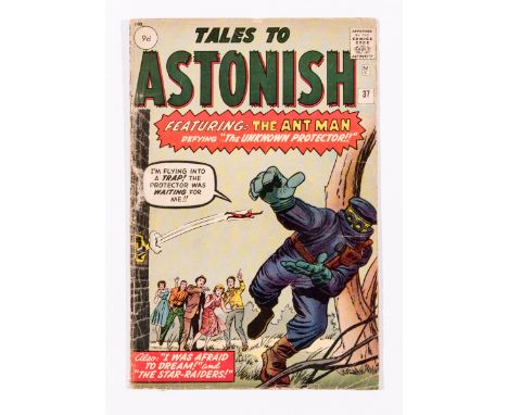Tales To Astonish 37 (1962). Worn spine, Marvel chip to top cover with some other minor chips, cream/light tan pages [gd]. No