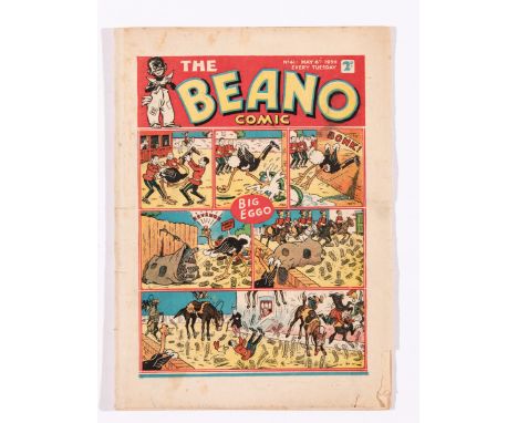 Beano No 41 (1939). Bright covers, lower corner piece missing first two pages. Cream/light tan pages [vg]