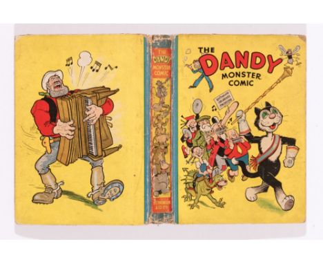 Dandy Monster Comic 3 (1941) Korky's marching band. Bright boards with rubbed corners and complete spine with some hinge wear