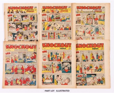 Knockout (1951) 619-670. Starring Mike, Captain Flame, Bunter, Sexton Blake and Sporty by Reg Wooton. First 7 issues with rus