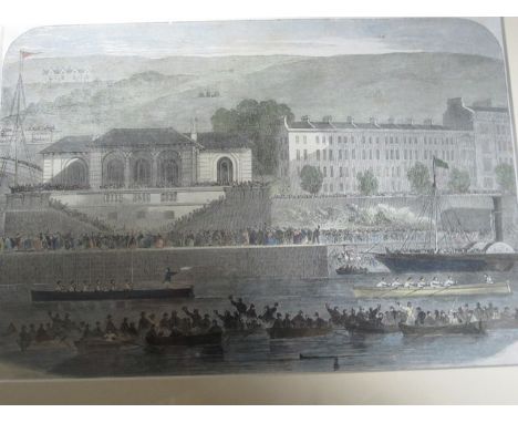 A FRAMED CARICATURE
Depicting Nelson
Togther with a Hand Coloured Print "Boat Race in Cork Harbour" c.1865