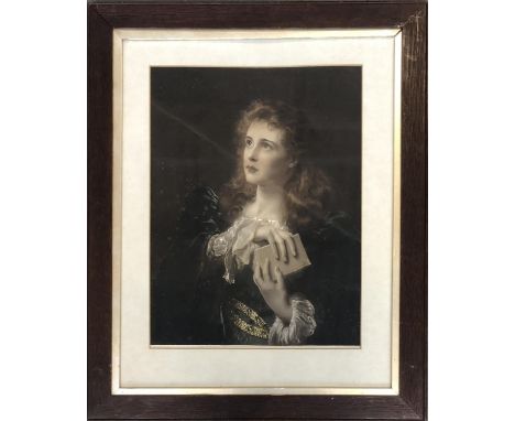 H Scott after James Sant RA, portrait of a lady 'The Soul's Awakening', 49x37cm 