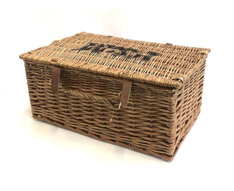 A Fortnum and Mason wicker hamper, 52cmW 