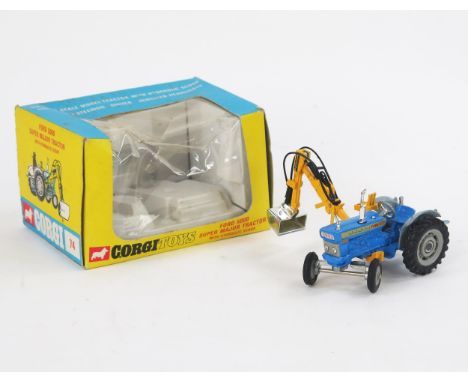 Corgi 74 Ford 5000 Super Major Tractor with Hydraulic Scoop - excellent in good box (splits to cellophane window) 