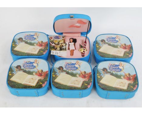 6 Hornby Flower Fairies Carry Cases, each contains a Flower Fairy and stand, most come with a leaflet - condition appears as 