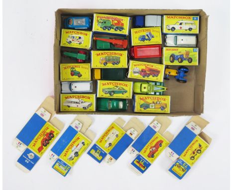Matchbox Lesney Regular Wheels Group of 11 including 47b Ice Cream Truck, 3c Mercedes Ambulance, 75b Ferrari Berlinetta, 1d D
