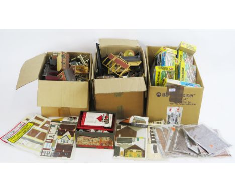 3 Boxes of OO Scale Buildings and Accessories 