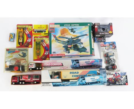 Collection of Vintage Toys Including Buddy L Coca-Cola Truck and Nasa Truck, Hornby Speedy Mites, Nipco Toys, Matchbox Superf