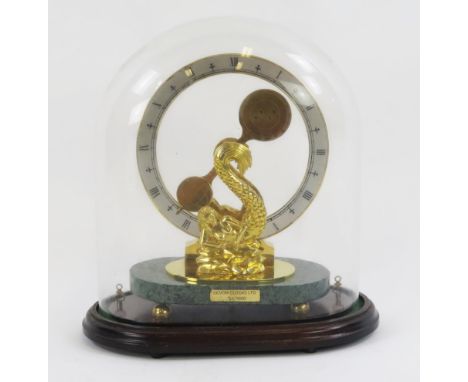Devon Clock Ltd, mystery mermaid timepiece, Ltd Edn 33/1500, with 19cm silvered Roman chapter ring, enclosing a single hand s