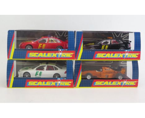 Scalextric Slot Car Collector's Series Vauxhall / Opel Vectra F1 Assistant Cars including C2196 Marshall, C1297 Paramedic and