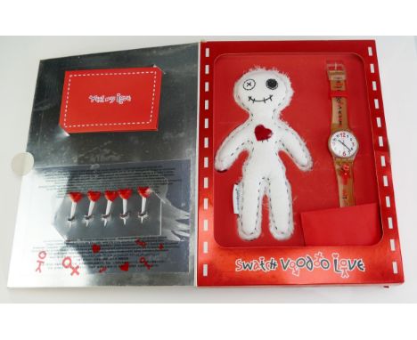 A SWATCH Voodoo Love Boxed Set _ never used, needs battery