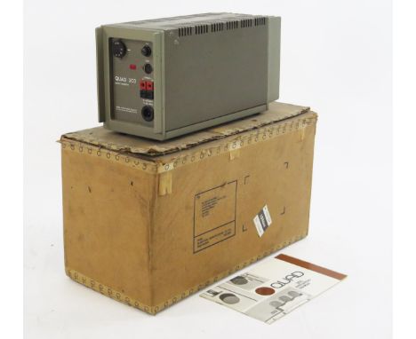 Quad 303 Power Amplifier with box and instruction booklet, serial no. 65397