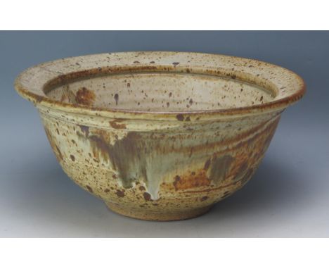 A Large Michael Casson Studio Pottery Bowl, 32cm diam.