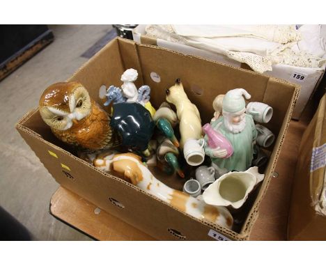 Box assorted Royal Worcester jug, decanter etc.