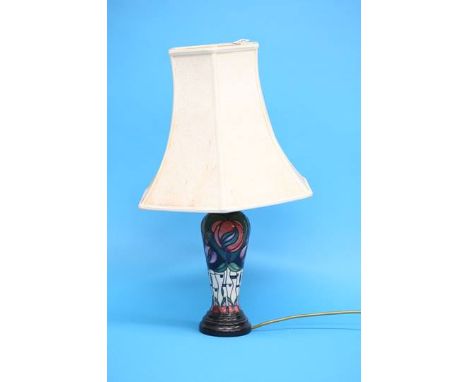 A modern Moorcroft table lamp