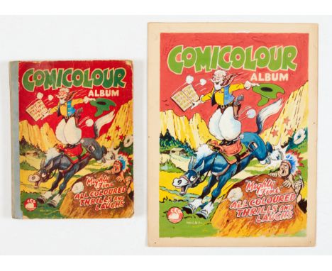 Comicolour Album 1952 cover original artwork painted and signed by Bill McCail (1902-1974) with original album. Bill McCail s