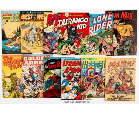 Western UK reprints (1950s L Miller, Cartoon Art Prod., Fawcett, WDL etc) Ace High 7, Action/The Lone Avenger 13, Best of The