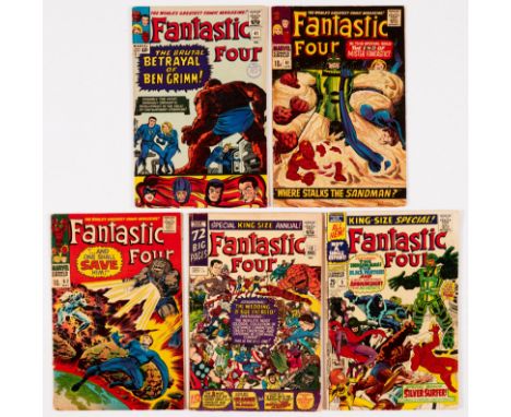 Fantastic Four (1965-67) 41, 61, 62, K-S Annuals 3, 5. Some tanning to interior covers [vg-fn/vg/vg-/vg/vg] (5). No Reserve