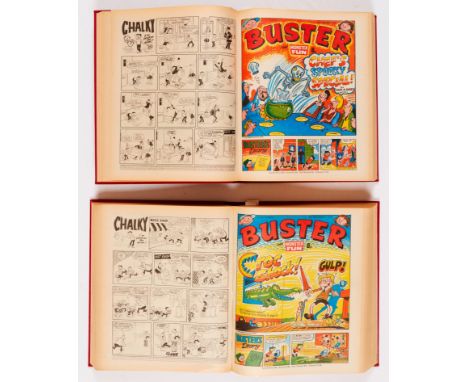 Buster and Monster Fun (1978) Complete year in two publisher's bound volumes. With Buster, Clever Dick, X-Ray Specs, Terror T