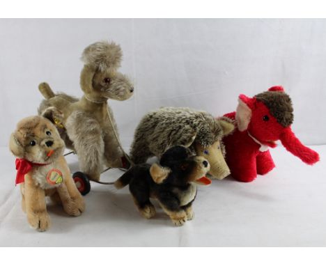 Konvolut Steiff Tiere 5 Stück, ca. 32cm - 16cm