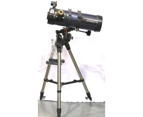 Telescope Celestron Astromaster 114, D=114mm; F=1000mm, on an equatorial mount and tripod with additional lenses. Not availab