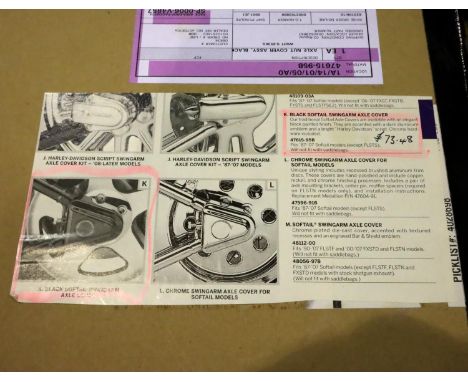 Boxed Harley Davidson part 47615-95B, axle nut cover assembly black. Not available for in-house P&amp;P, contact Paul O'Hea a