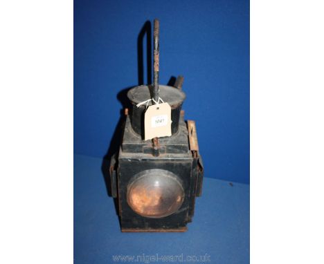 A railway lamp.