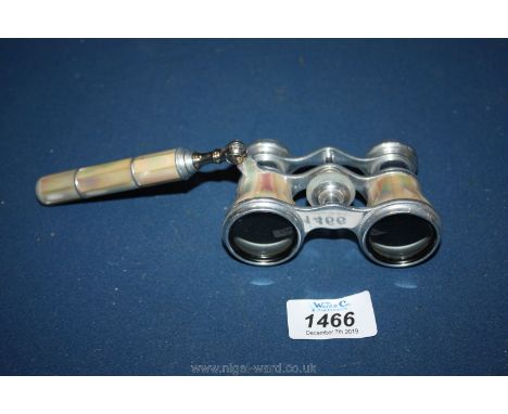 A pair of mother of pearl Opera glasses.