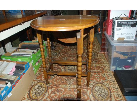 A small dropleaf Occasional Table with bobbin turned legs