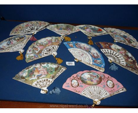 A set of ceramic Fans by Compton &amp; Woodhouse.