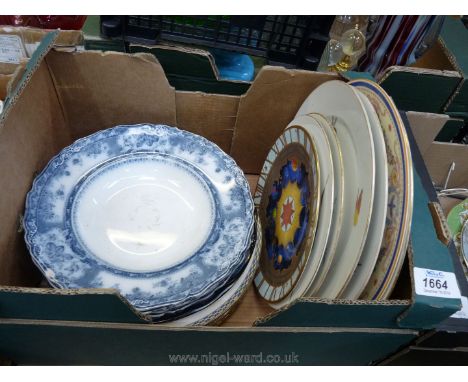 Miscellaneous Plates to include Royal Worcester Millennium 2000, five Francesca dinner plates and Royal Ducal soup plates, et