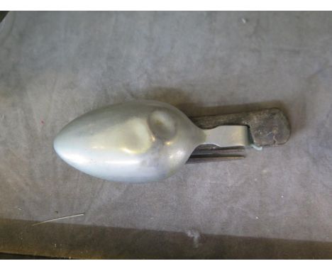 A brass cased military knife, fork and spoon 
