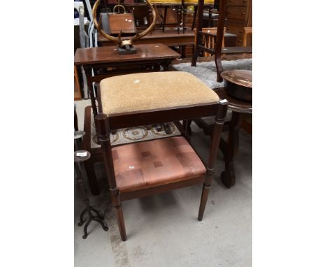 Two vintage dressing table stools