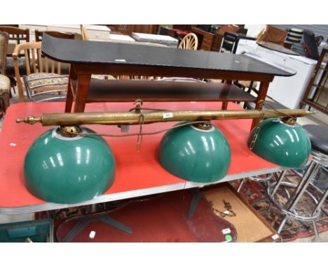 A vintage pool table light fitting