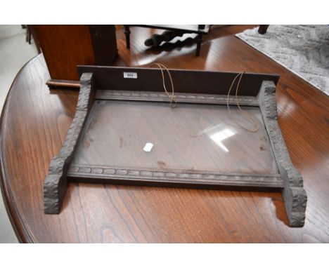 A 19th Century oak glazed frame/panel, probably having housed an embroidery
