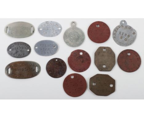 Grouping of Great War Identity Discs of the Royal Fusiliers, consisting of an aluminium oval disc stamped “E STIMPSON C E 170