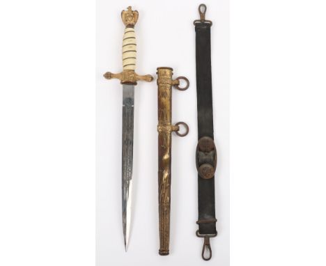 WW2 German Naval (Kriegsmarine) Officers Dress Dagger by Carl Eickhorn, untouched example of a standard model officers dress 