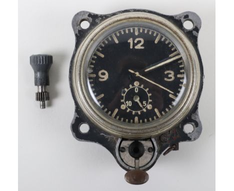 WW2 Luftwaffe Me-109 Cockpit Clock by Junghans, fine example with what appears to be a working movement. Stamped to the movem