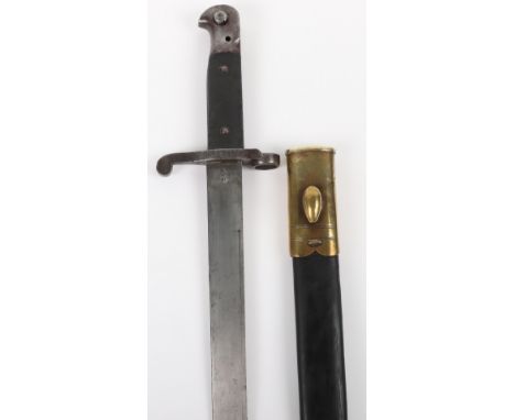 British 1887 Pattern Mk III Sword Bayonet, regulation blade stamped with crowned VR, WILKINSON SWORD COMPANY LONDON, issue st