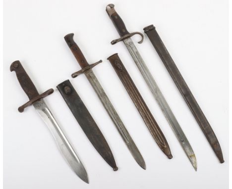 Spanish Bolo Bayonet, short pattern with bolo blade marked Toledo, complete with its original steel scabbard; Japanese Arisak