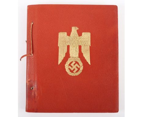 Rare Third Reich Presentation Book Produced to Commemorate Benito Mussolini’s State Visit to Munich on 25th September 1937, t