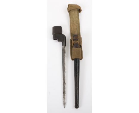 Scarce No.4 Mk.1 Spike Bayonet, regulation cruciform style blade, socket stamped GR with crown, No 4 MK S M  57 Z and with mi